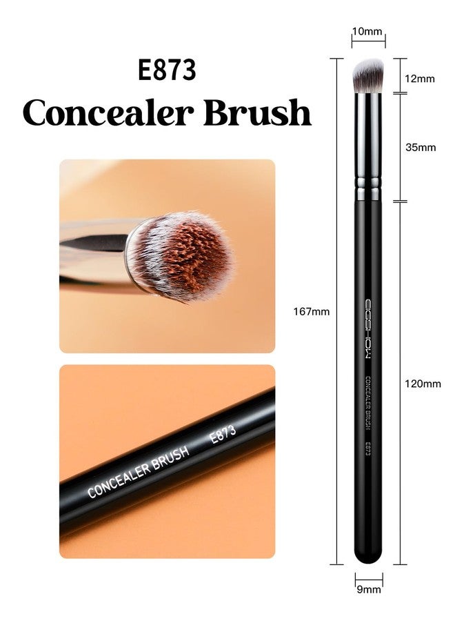 EIGSHOW Concealer Brush Under Eye, Small Angled Nose Contour Brushes for Concealing Blending Setting Buffing with Foundation Liquid Cream (E873) - Image 2